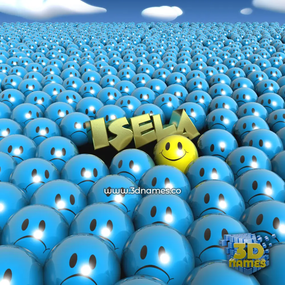 isela in Special Smileys style - 3D name wallpaper