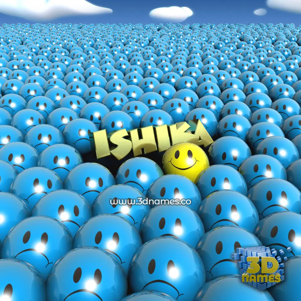 ishika in Special Smileys style - 3D name wallpaper