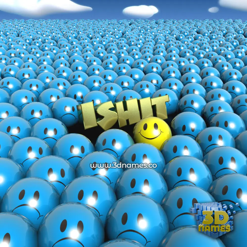 ishit in Special Smileys style - 3D name wallpaper