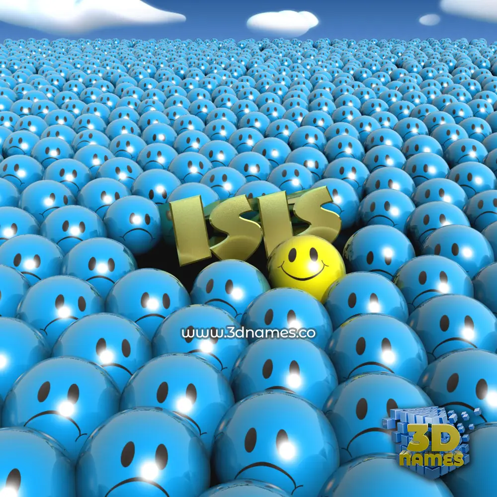 isis in Special Smileys style - 3D name wallpaper