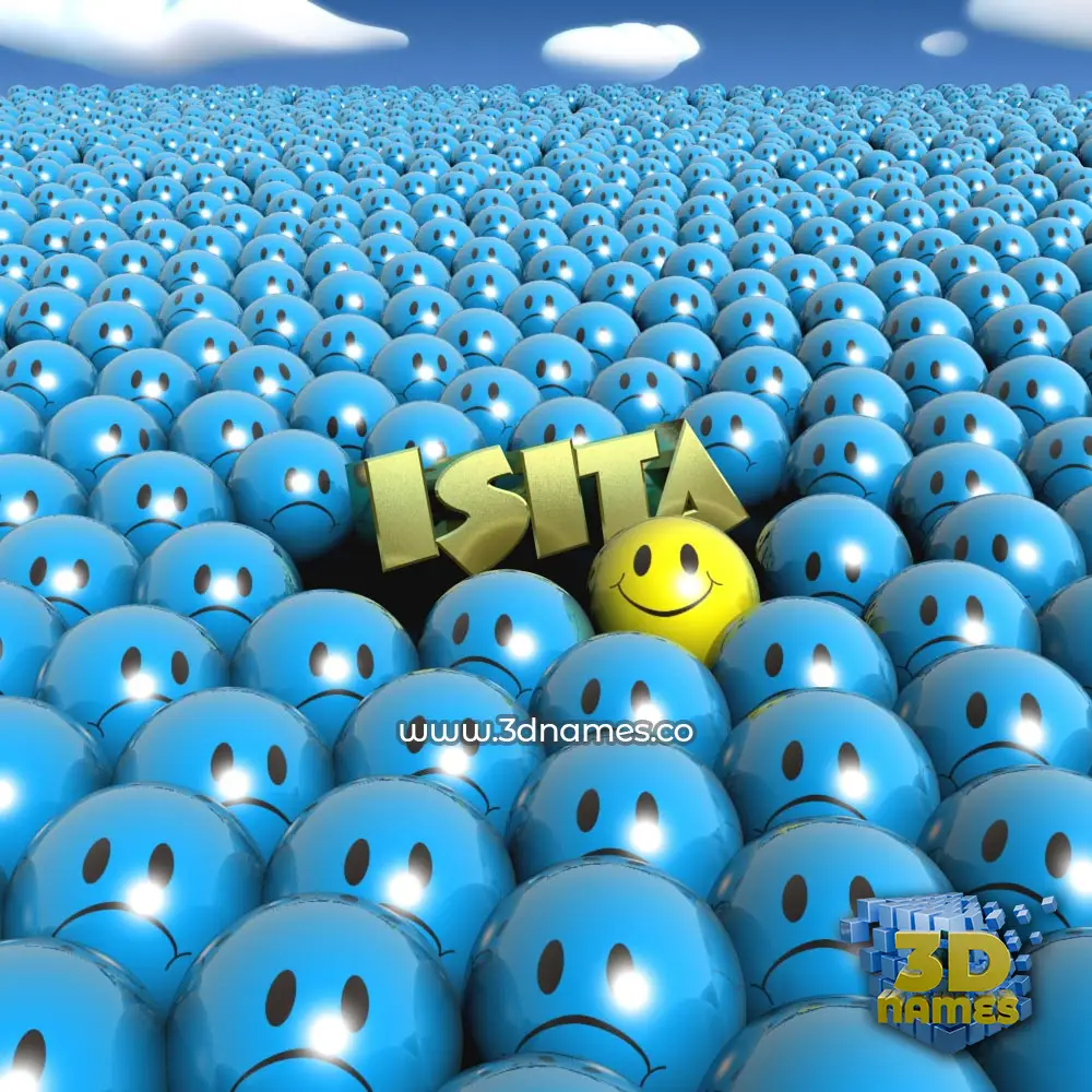 isita in Special Smileys style - 3D name wallpaper