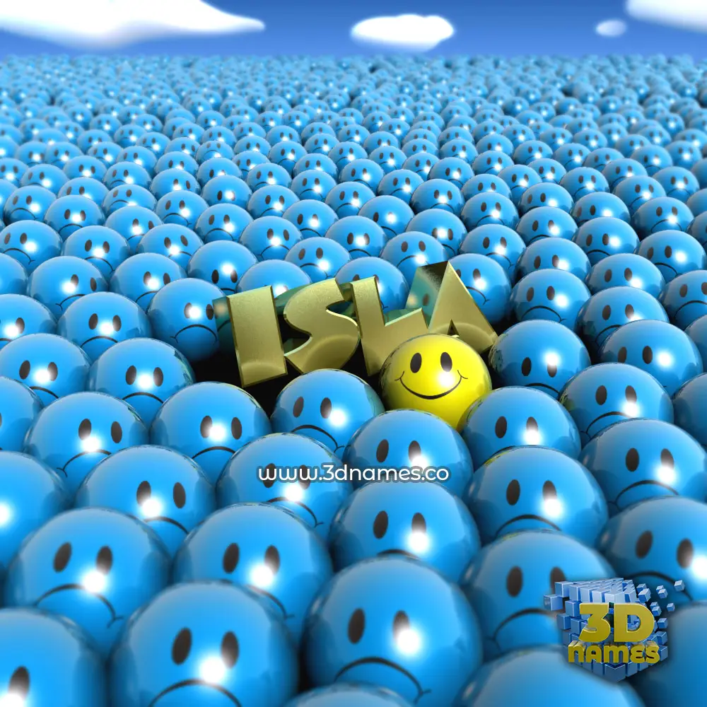 isla in Special Smileys style - 3D name wallpaper