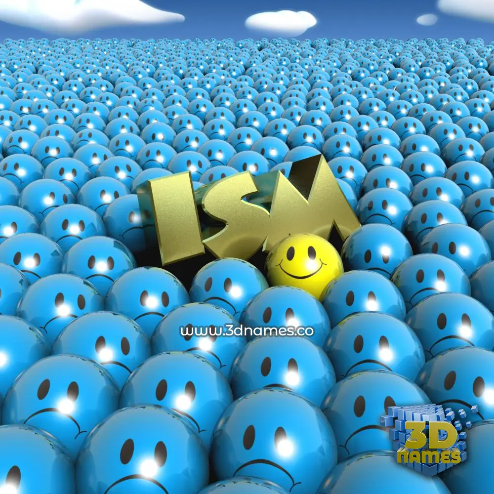 ism in Special Smileys style - 3D name wallpaper
