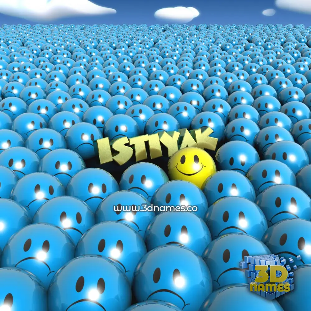 istiyak in Special Smileys style - 3D name wallpaper