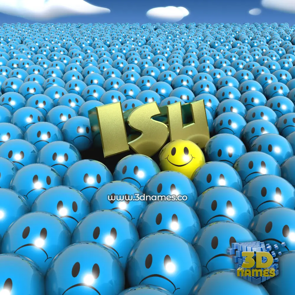 isu in Special Smileys style - 3D name wallpaper