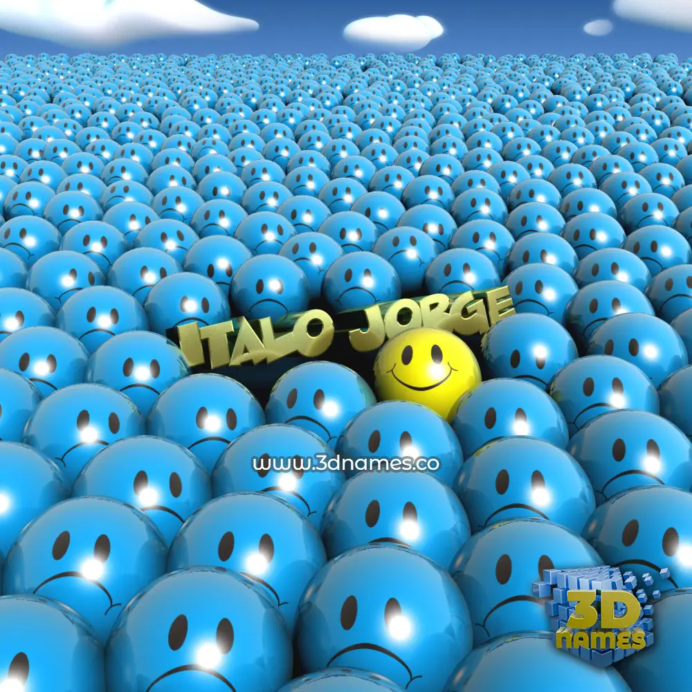 italo jorge in Special Smileys style - 3D name wallpaper