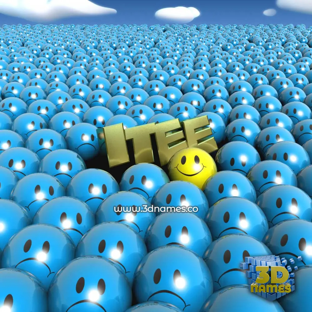 itee in Special Smileys style - 3D name wallpaper