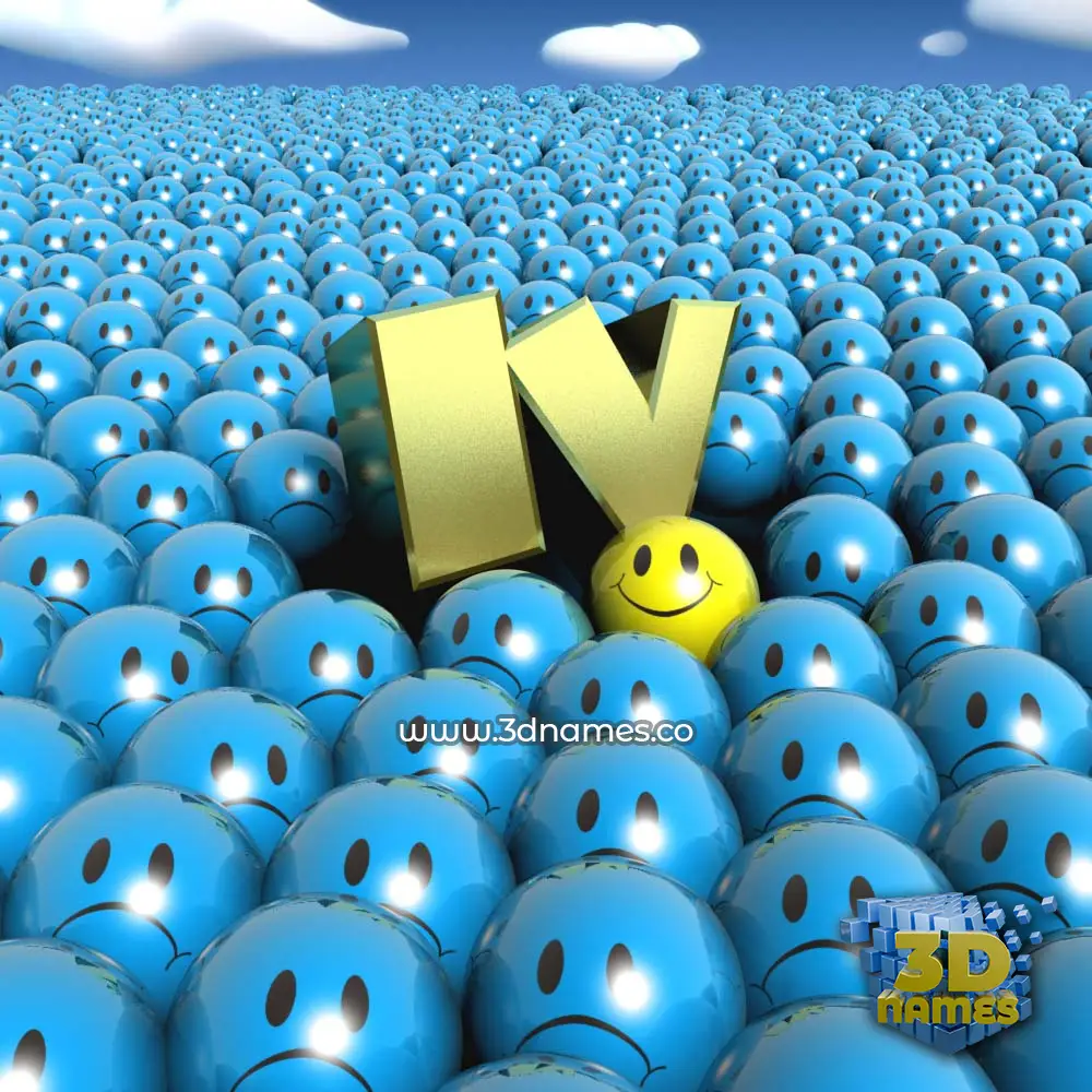 iv in Special Smileys style - 3D name wallpaper