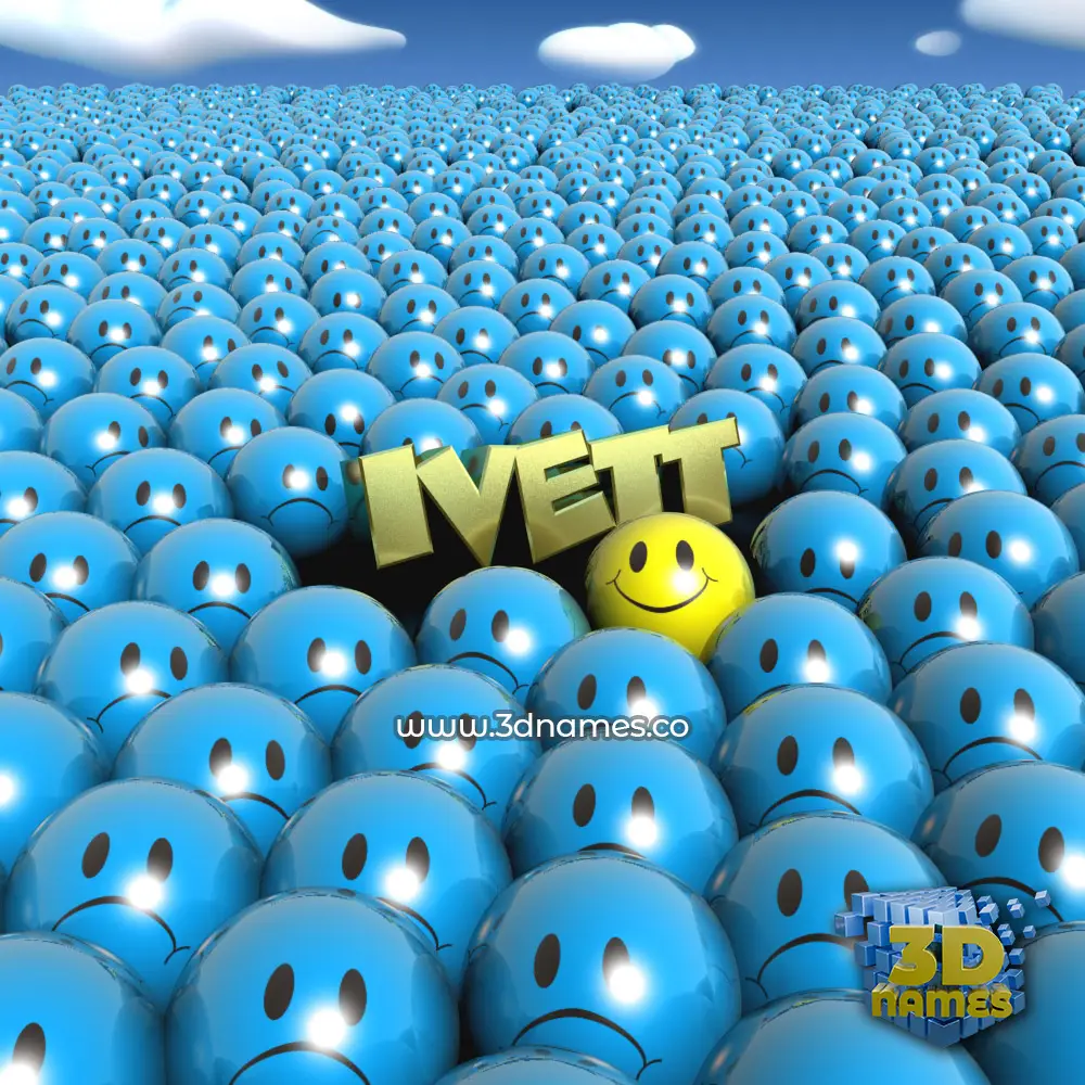 ivett in Special Smileys style - 3D name wallpaper