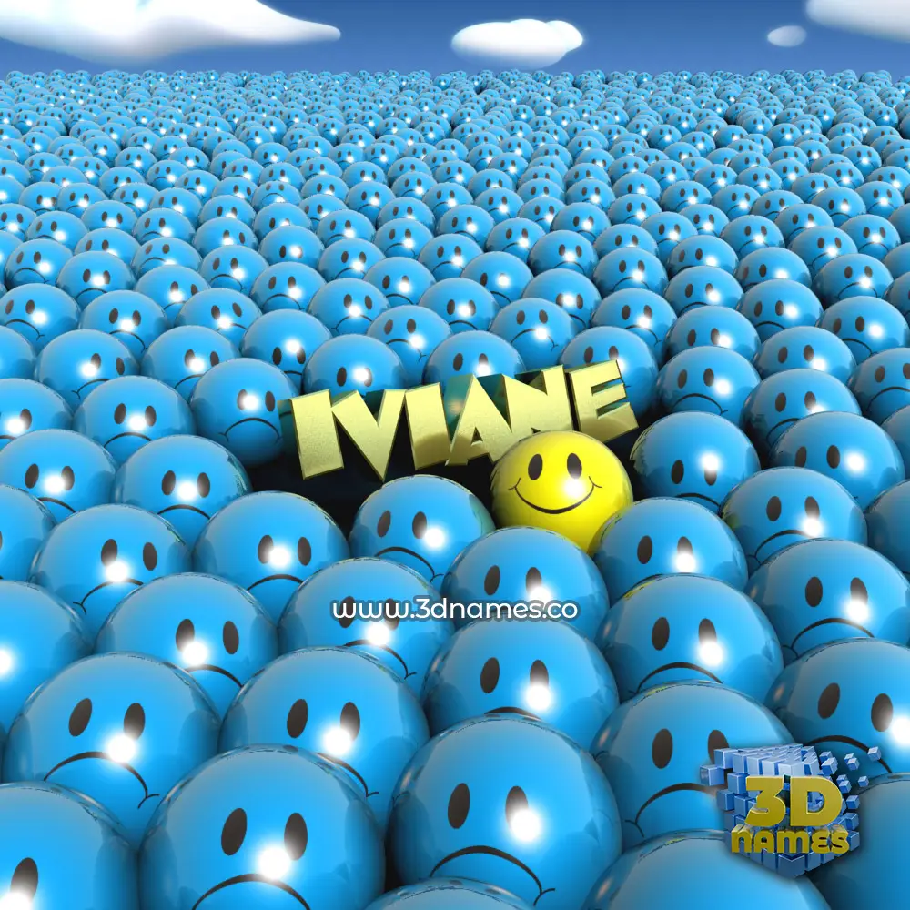 iviane in Special Smileys style - 3D name wallpaper