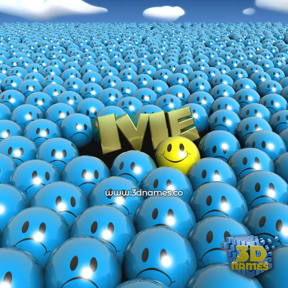 ivie in Special Smileys style - 3D name wallpaper