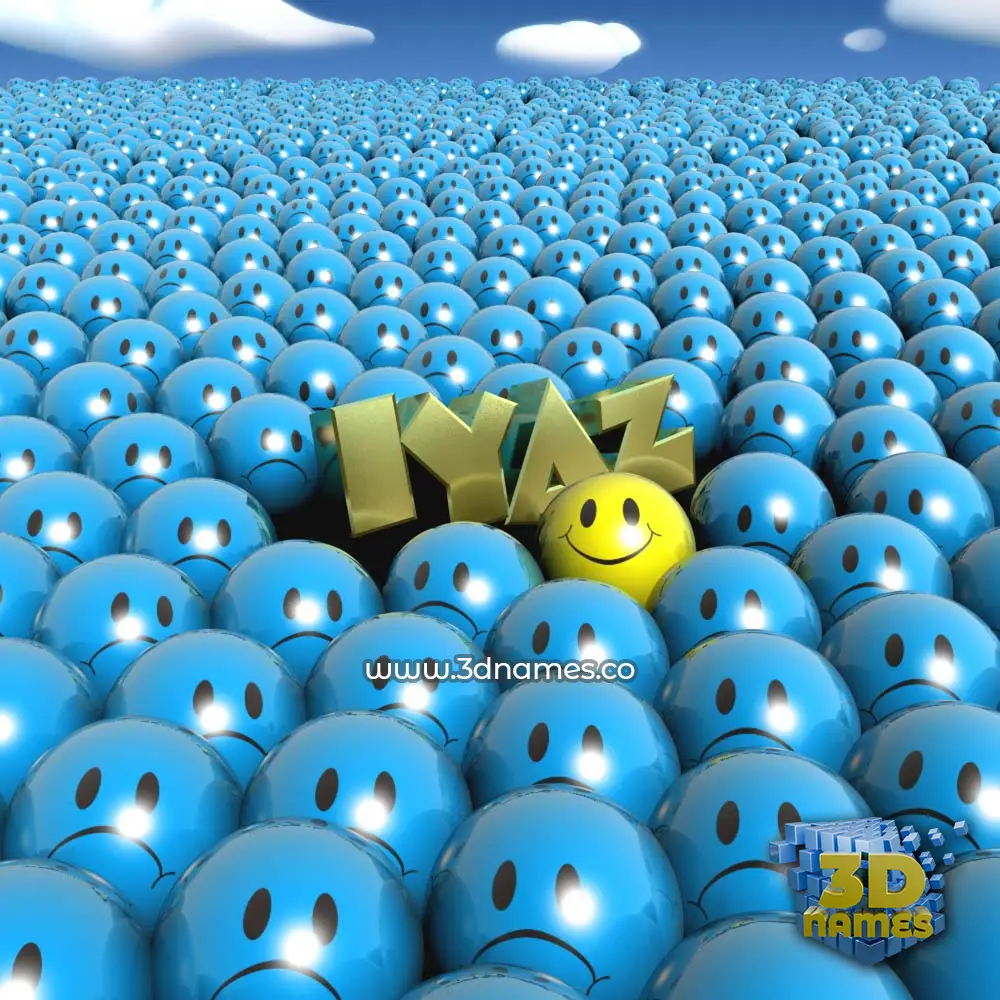 iyaz in Special Smileys style - 3D name wallpaper