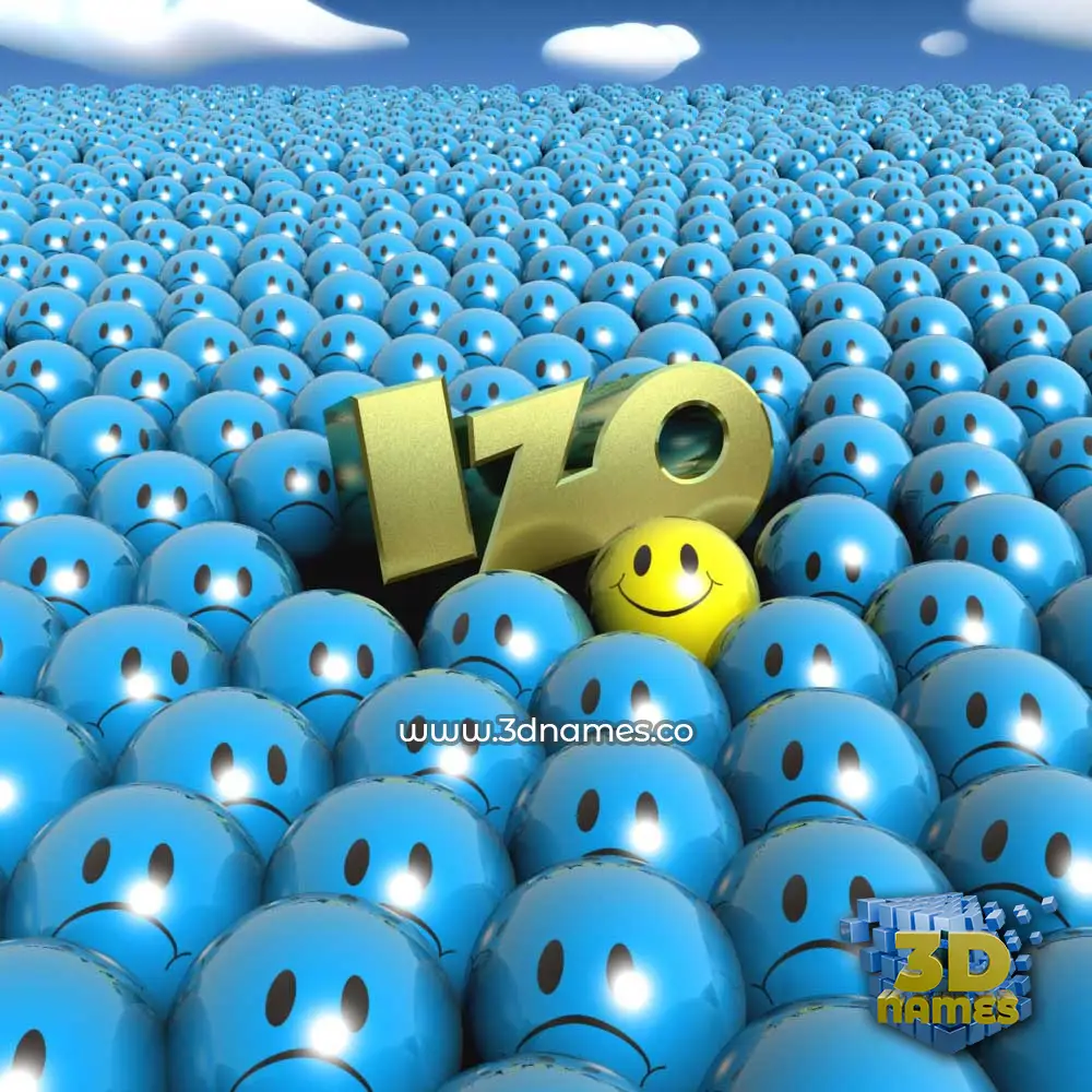 izo in Special Smileys style - 3D name wallpaper