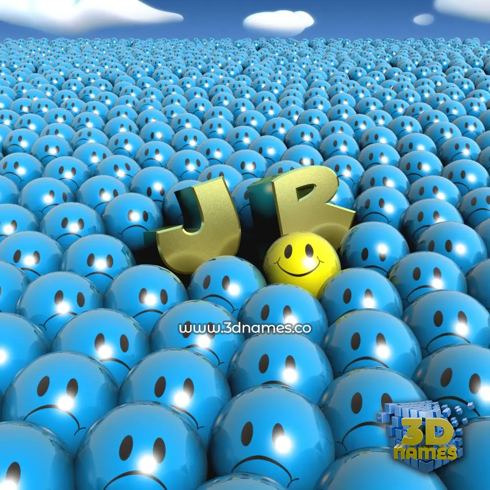 j r in Special Smileys style - 3D name wallpaper