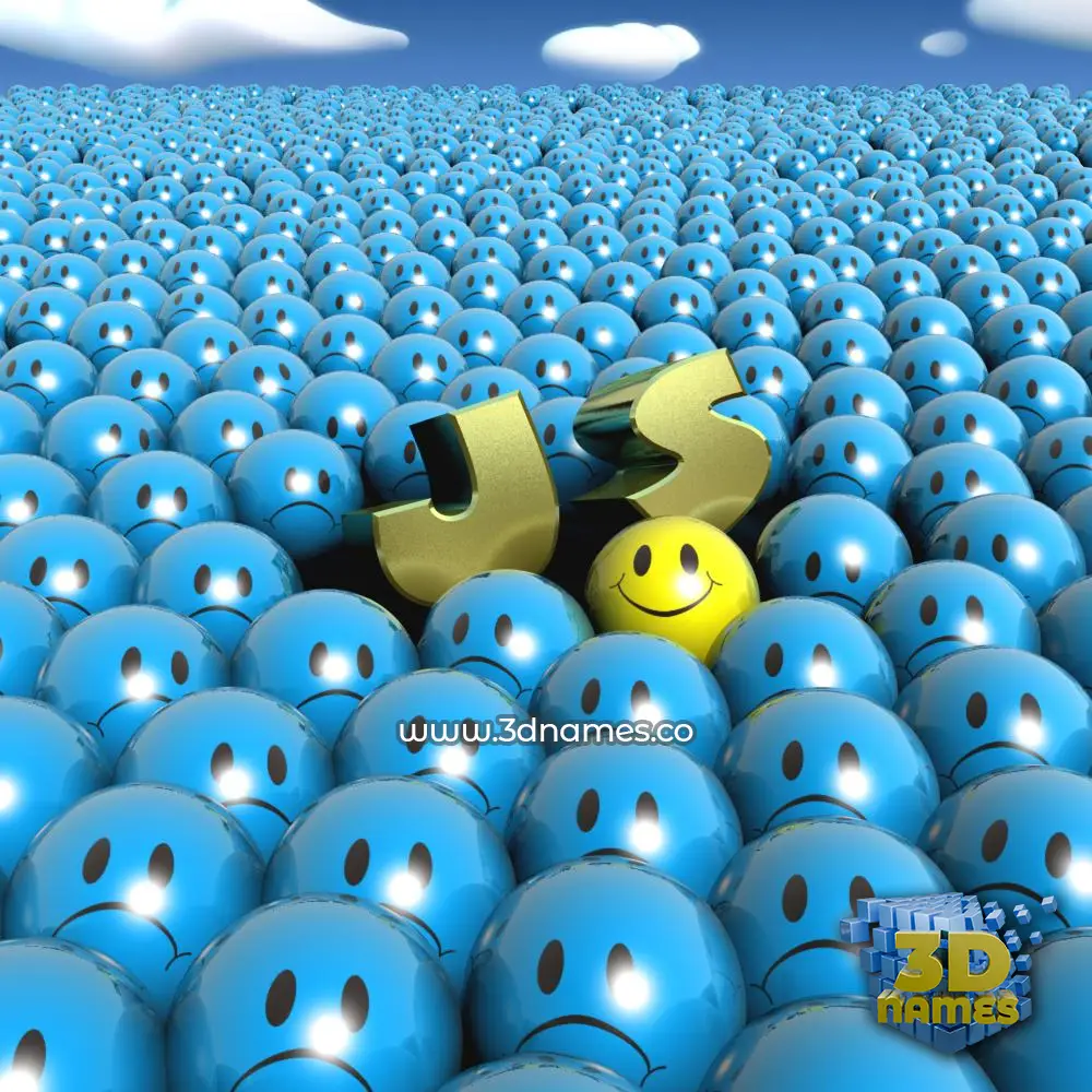 j s in Special Smileys style - 3D name wallpaper