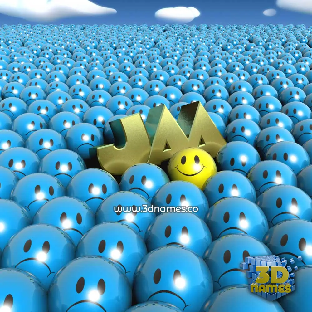 jaa in Special Smileys style - 3D name wallpaper
