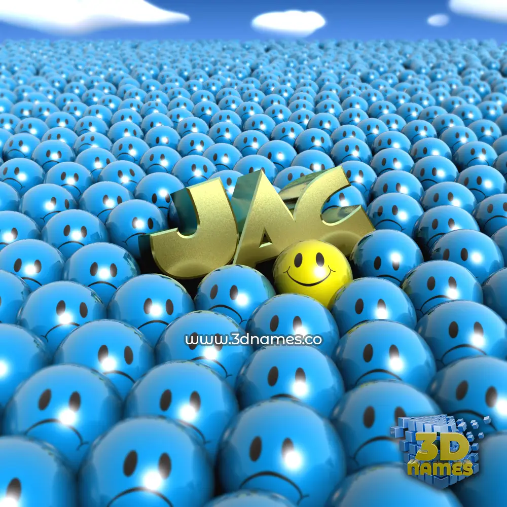 jac in Special Smileys style - 3D name wallpaper