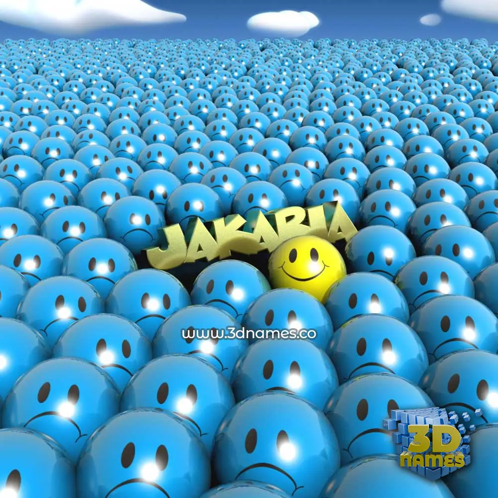 jakaria in Special Smileys style - 3D name wallpaper