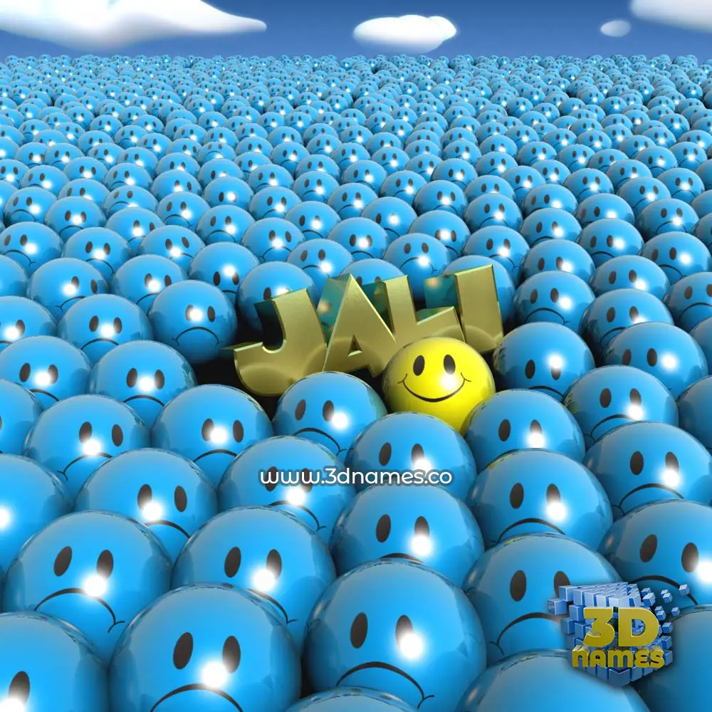 jali in Special Smileys style - 3D name wallpaper