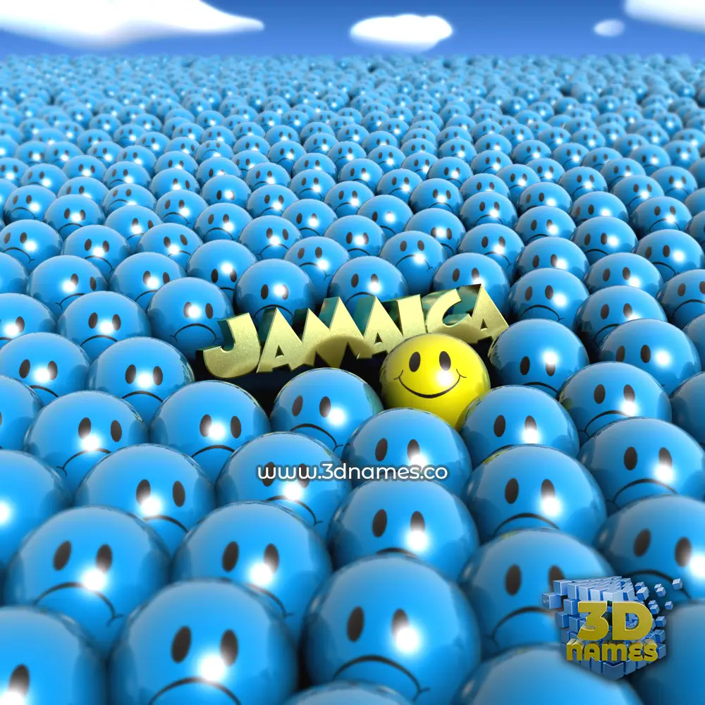 jamaica in Special Smileys style - 3D name wallpaper
