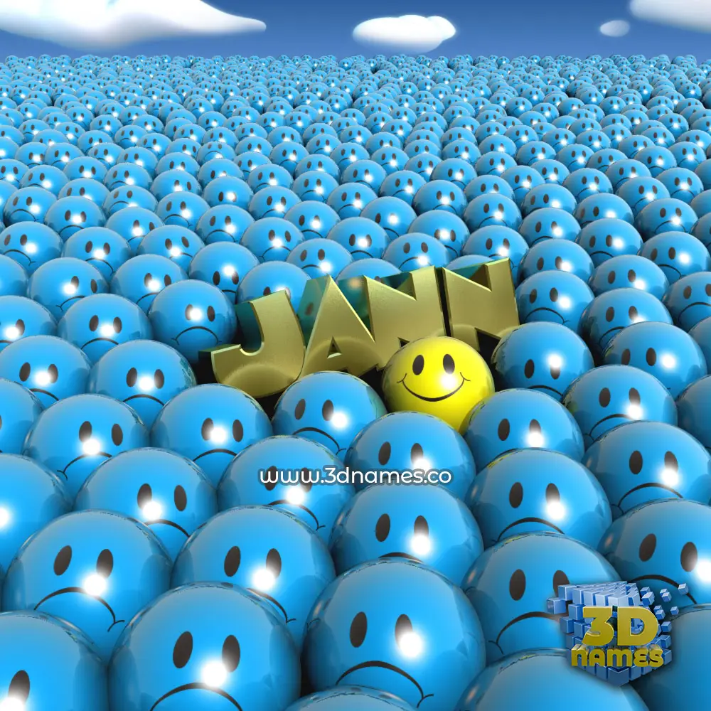jann in Special Smileys style - 3D name wallpaper