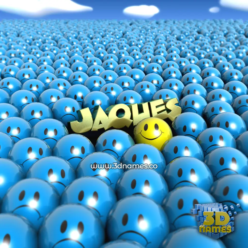 jaques in Special Smileys style - 3D name wallpaper
