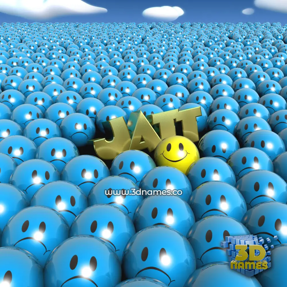 jatt in Special Smileys style - 3D name wallpaper