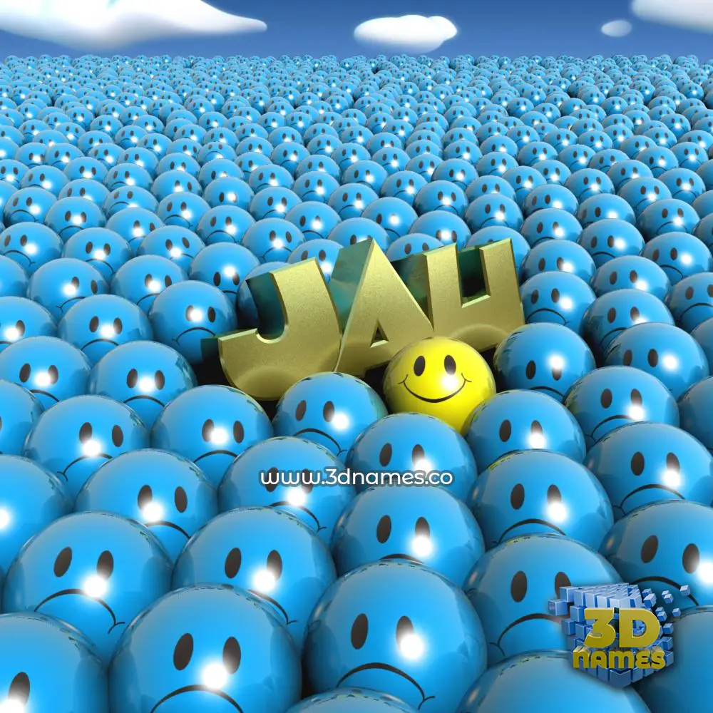 jau in Special Smileys style - 3D name wallpaper