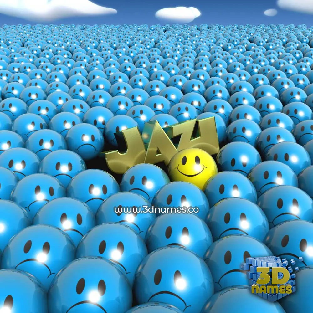 jazi in Special Smileys style - 3D name wallpaper
