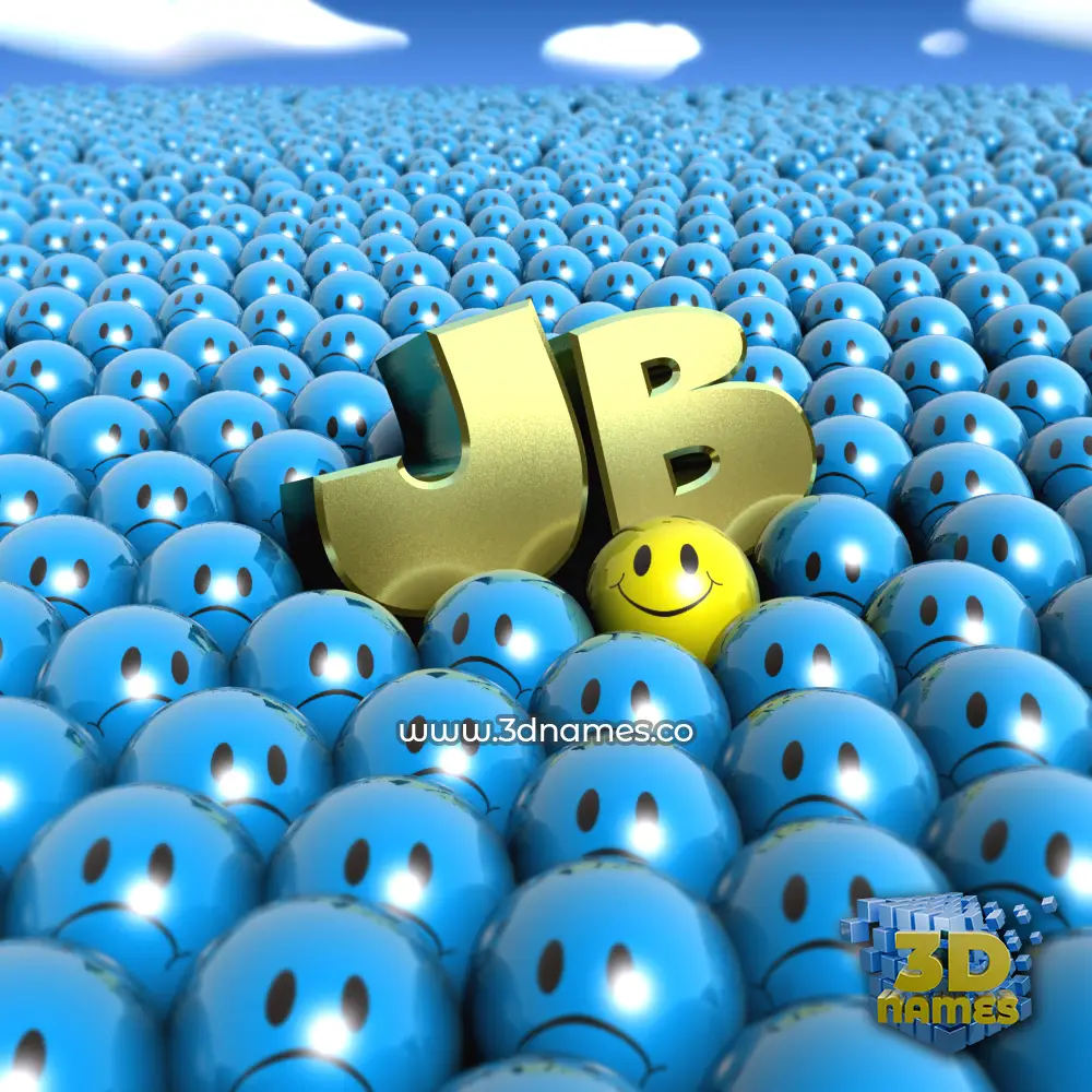 jb in Special Smileys style - 3D name wallpaper