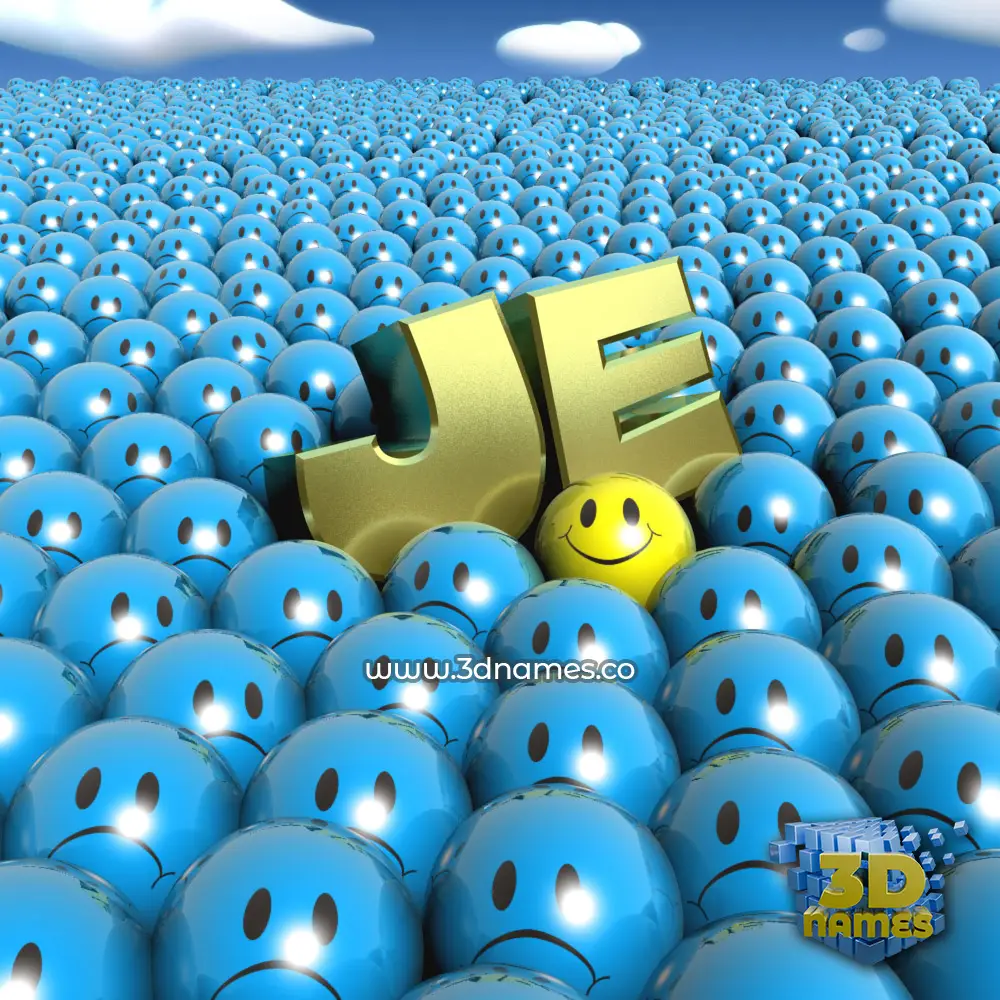 je in Special Smileys style - 3D name wallpaper