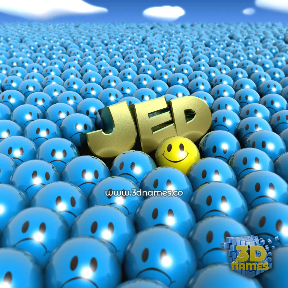jed in Special Smileys style - 3D name wallpaper