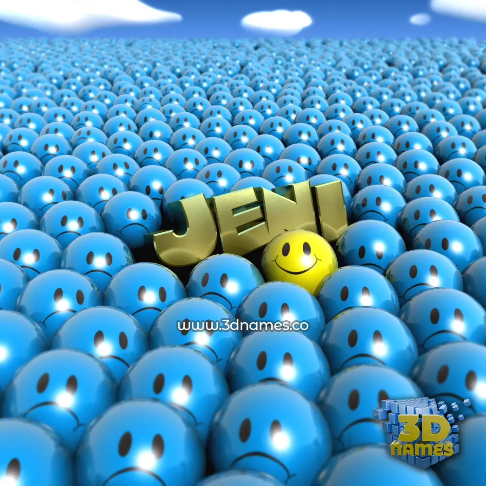 jeni in Special Smileys style - 3D name wallpaper