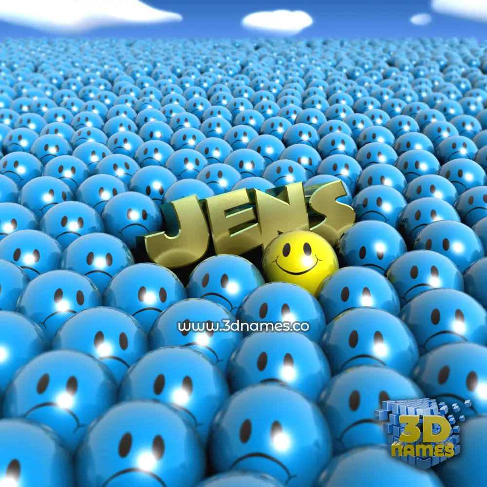 jens in Special Smileys style - 3D name wallpaper