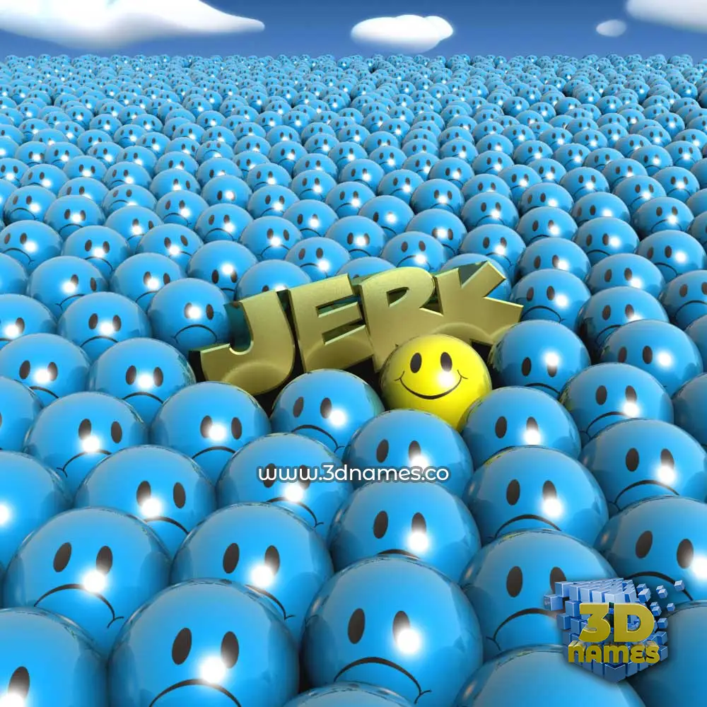 jerk in Special Smileys style - 3D name wallpaper