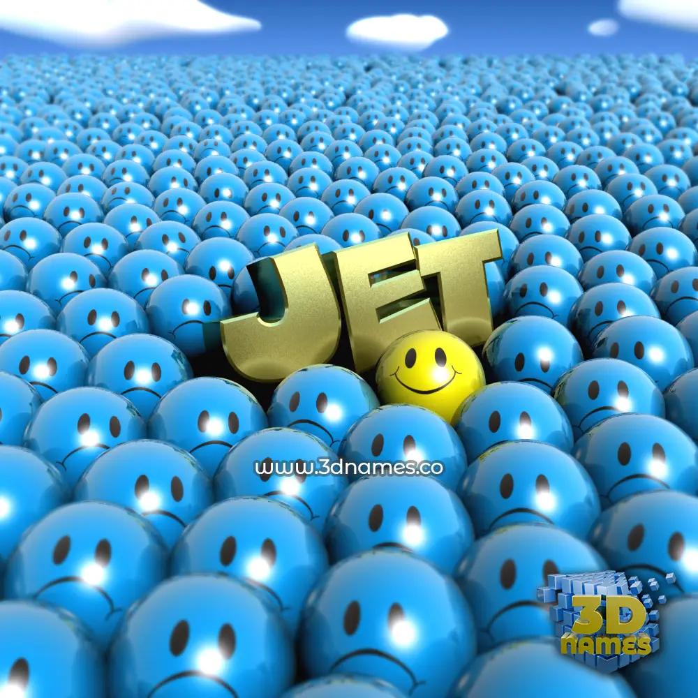 jet in Special Smileys style - 3D name wallpaper