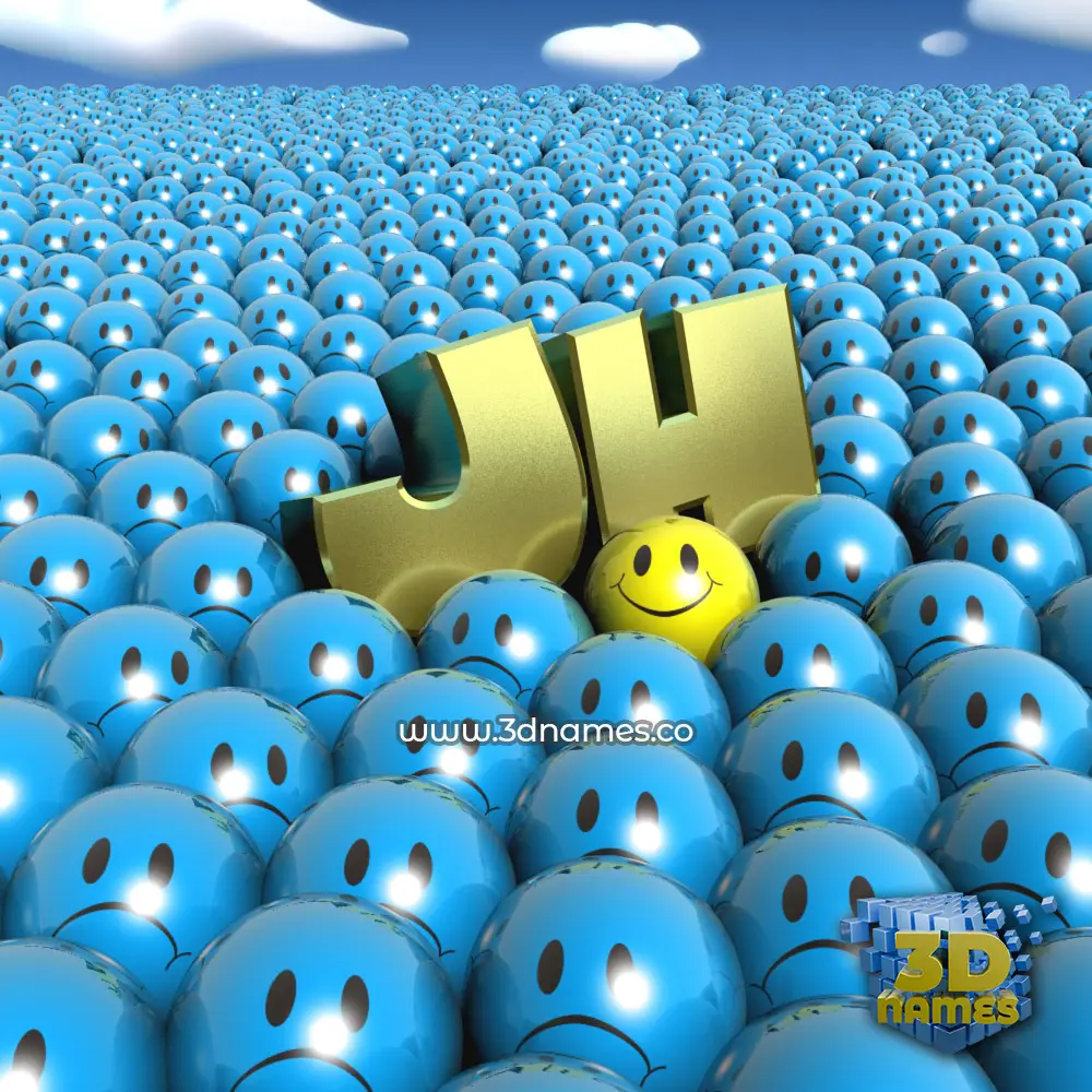 jh in Special Smileys style - 3D name wallpaper
