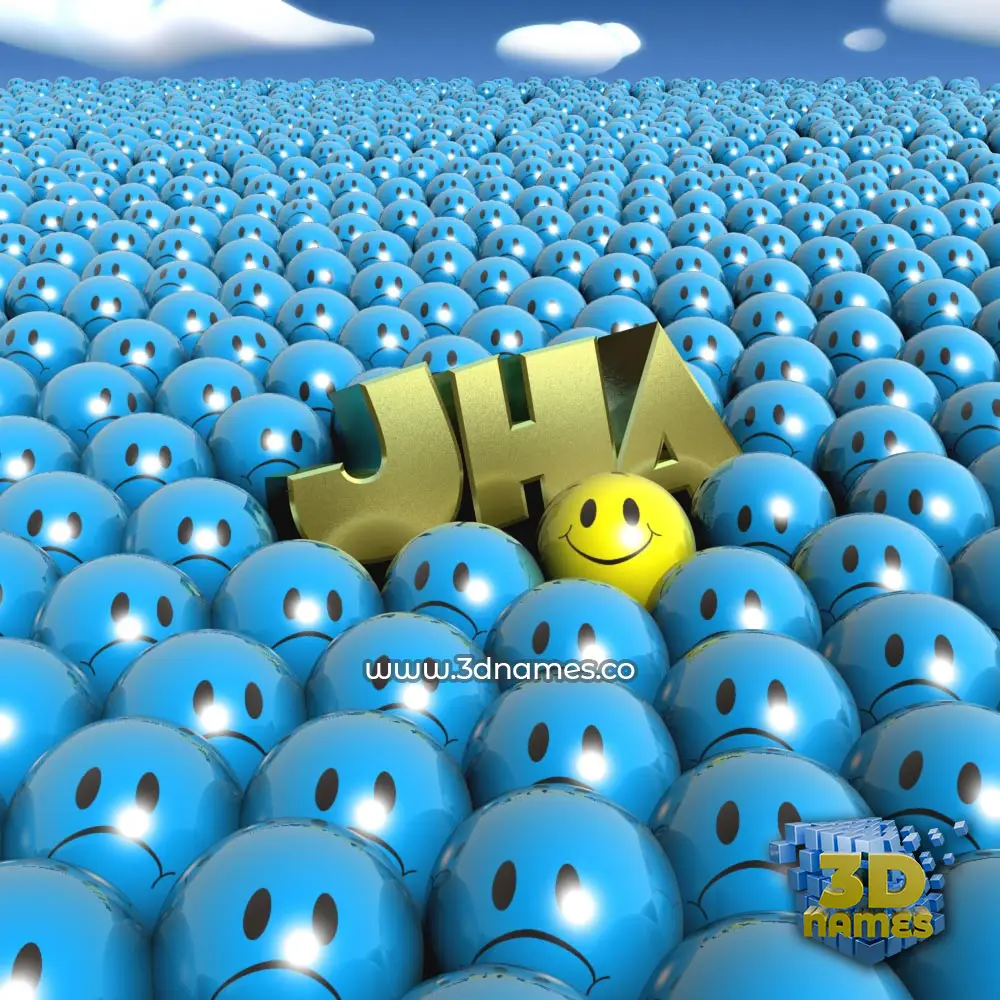 jha in Special Smileys style - 3D name wallpaper