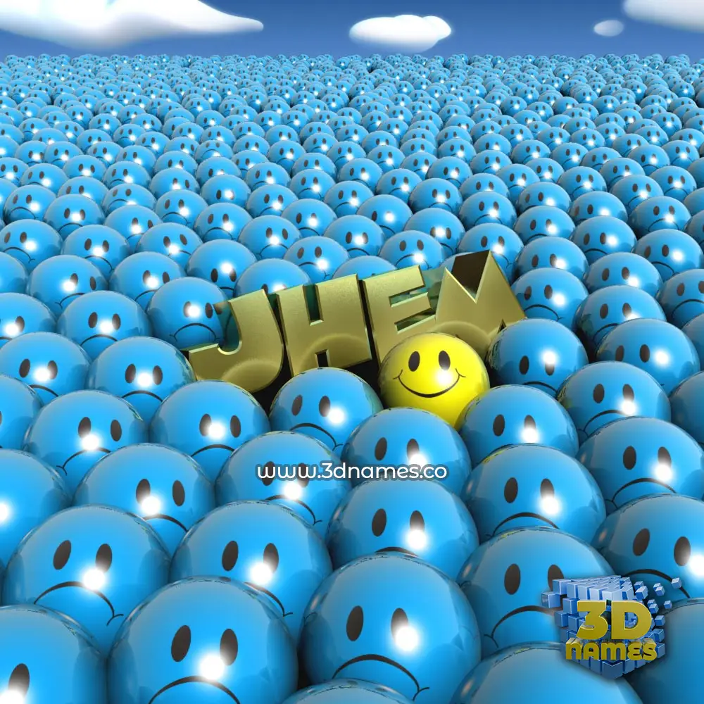 jhem in Special Smileys style - 3D name wallpaper