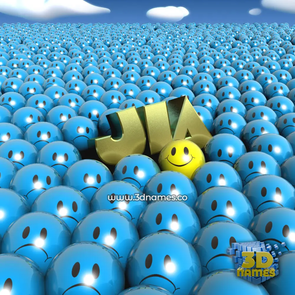 jia in Special Smileys style - 3D name wallpaper