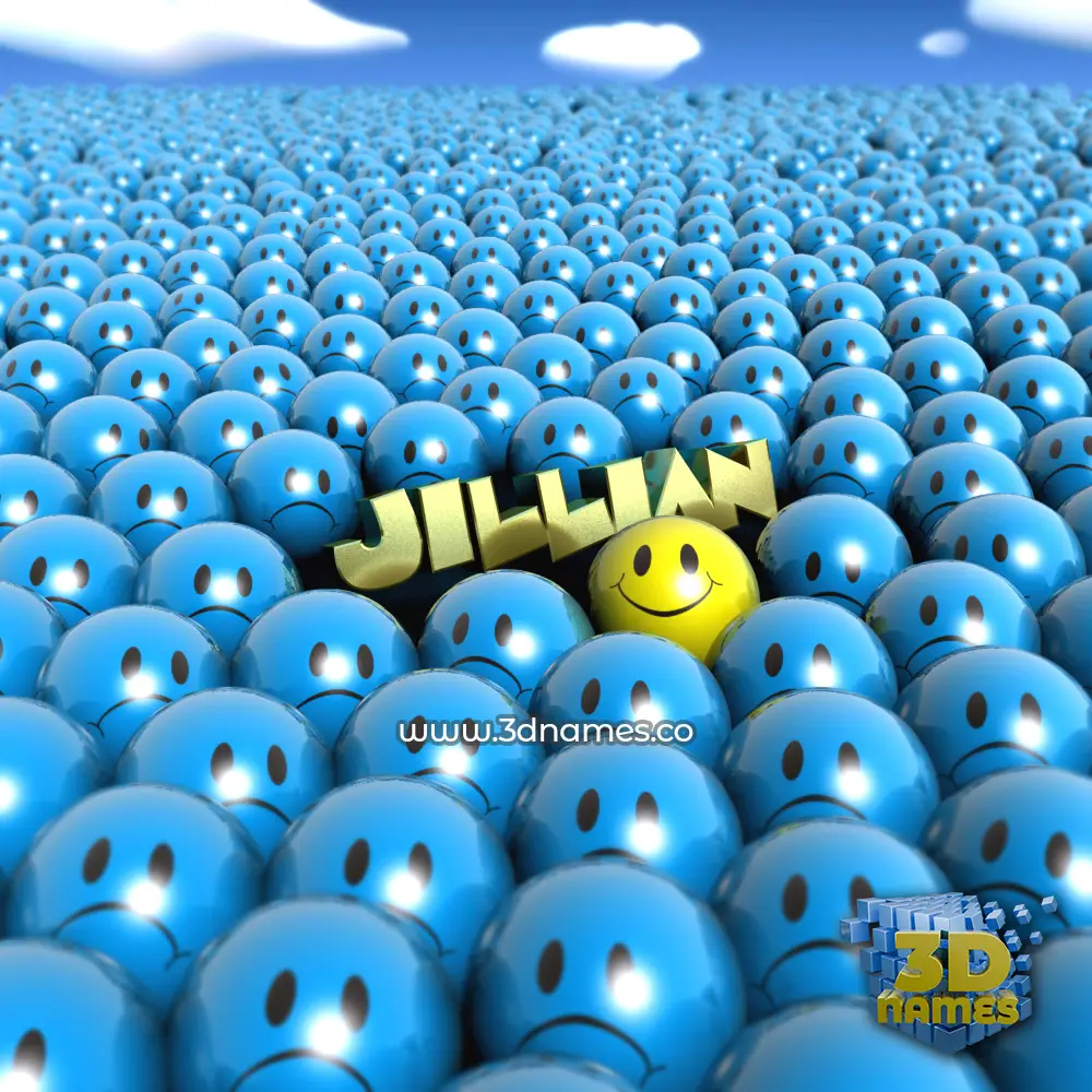 jillian in Special Smileys style - 3D name wallpaper