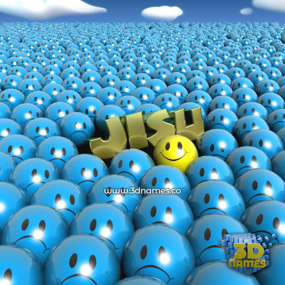 jisu in Special Smileys style - 3D name wallpaper