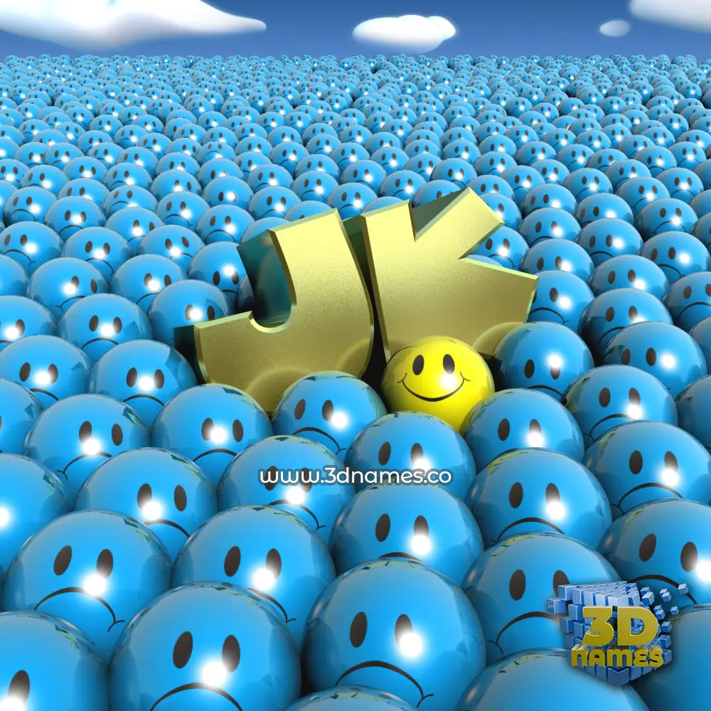 jk in Special Smileys style - 3D name wallpaper