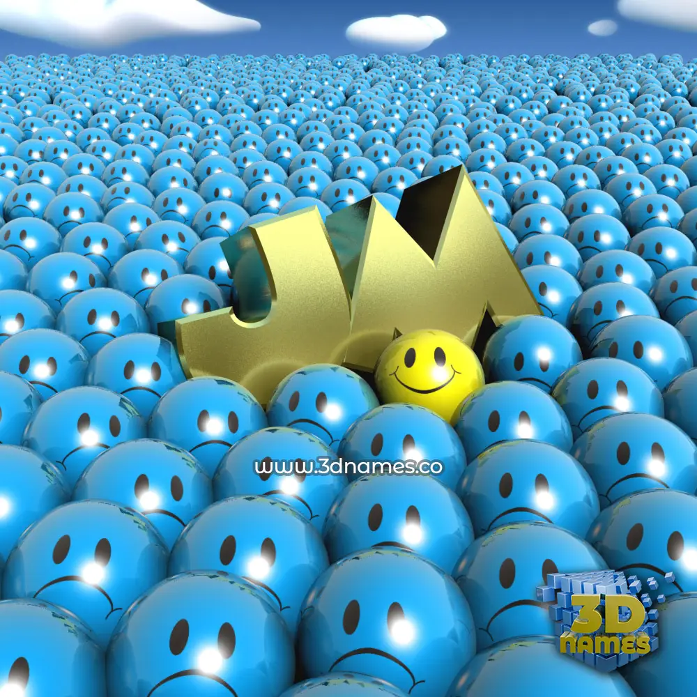 jm in Special Smileys style - 3D name wallpaper