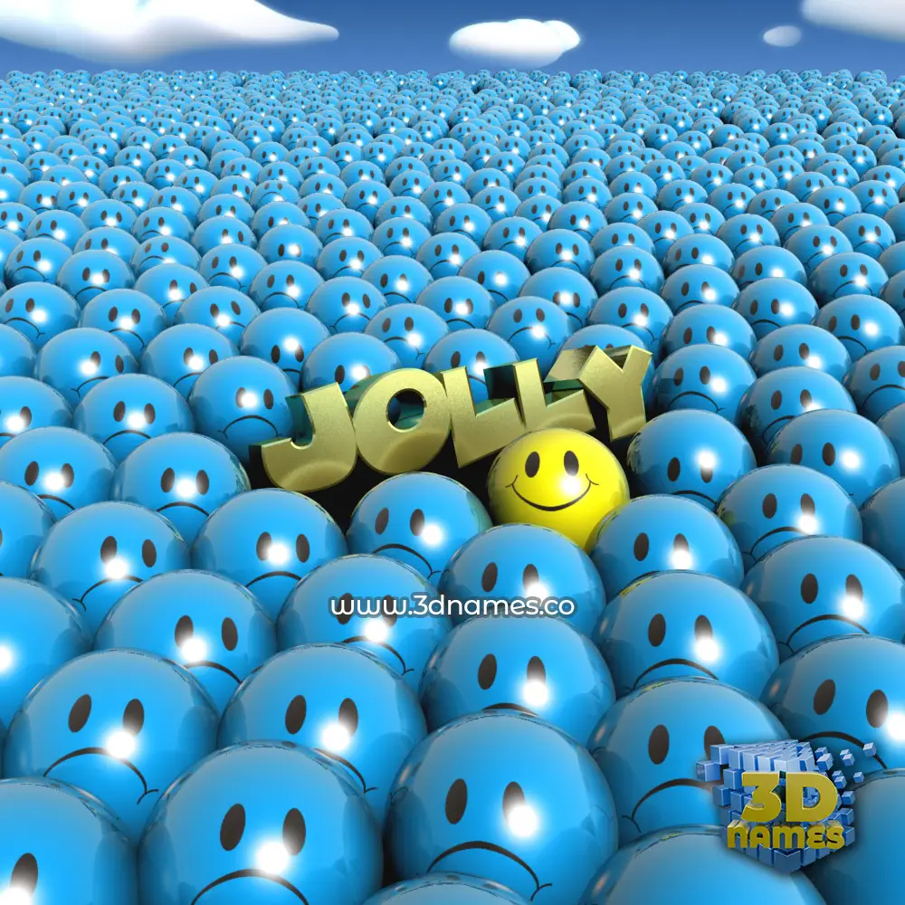 jolly in Special Smileys style - 3D name wallpaper