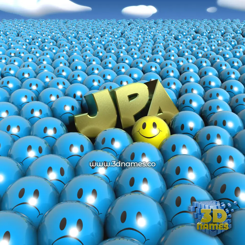 jpa in Special Smileys style - 3D name wallpaper