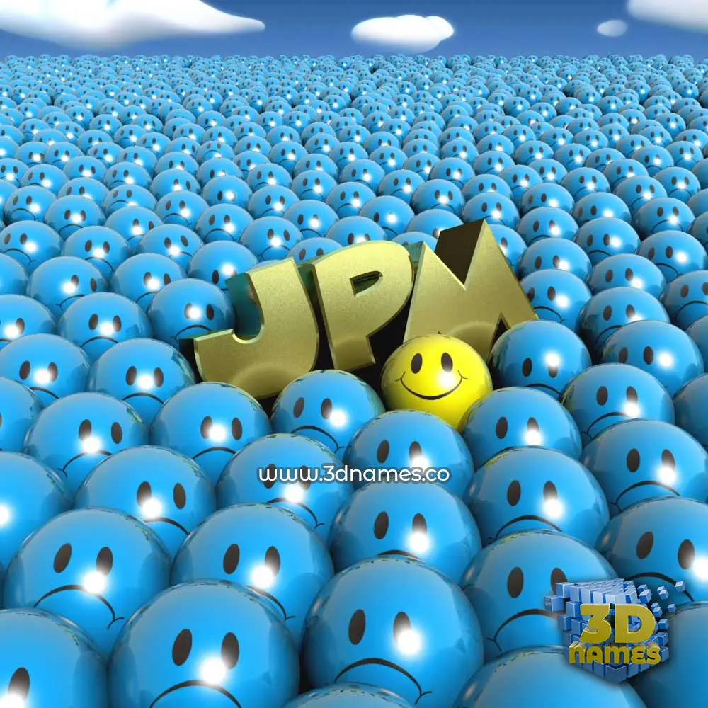 jpm in Special Smileys style - 3D name wallpaper