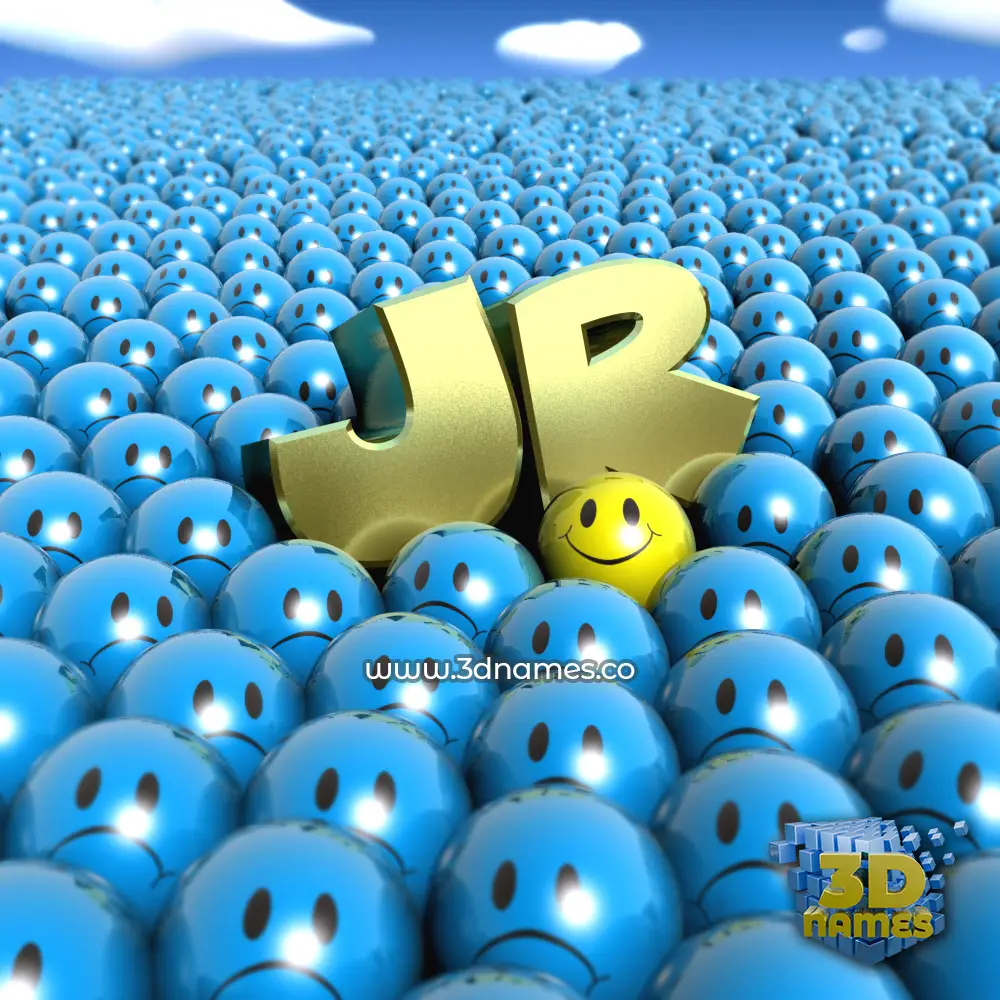 jr in Special Smileys style - 3D name wallpaper
