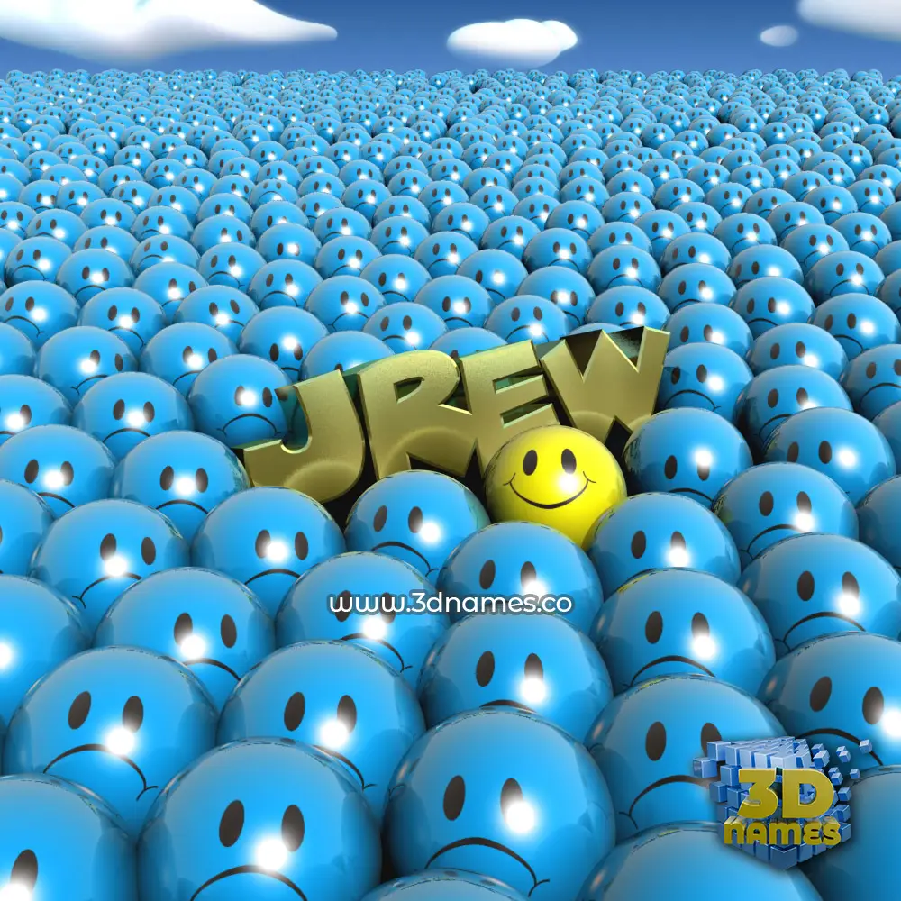 jrew in Special Smileys style - 3D name wallpaper