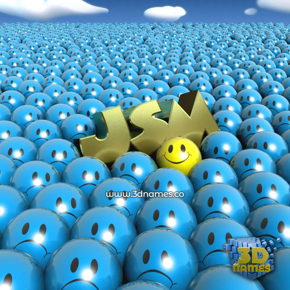 jsm in Special Smileys style - 3D name wallpaper
